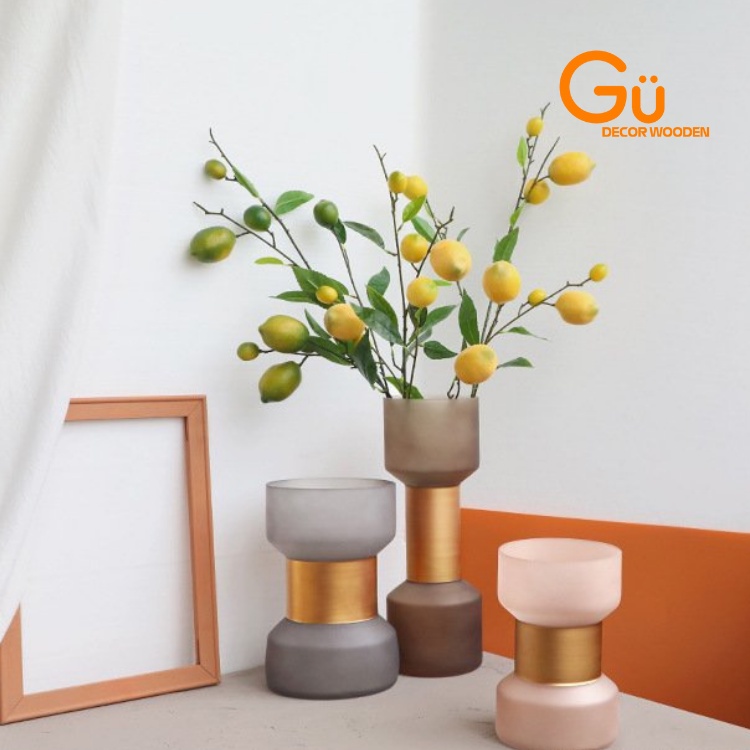 Cây quả chanh, cây chanh giả trang trí cành cao 100cm giống thật - Gu Decor Wooden