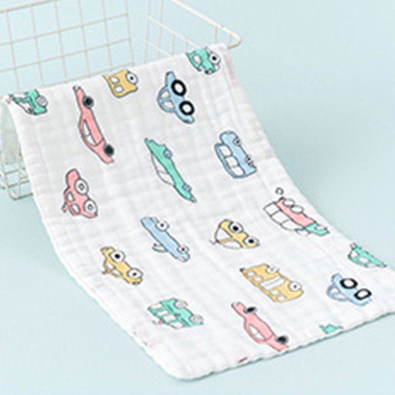 Yếm Ăn 6 Lớp Chất Liệu Cotton In Họa Tiết Hoạt Hình Dễ Thương Tiện Dụng Cho Bé Sơ Sinh