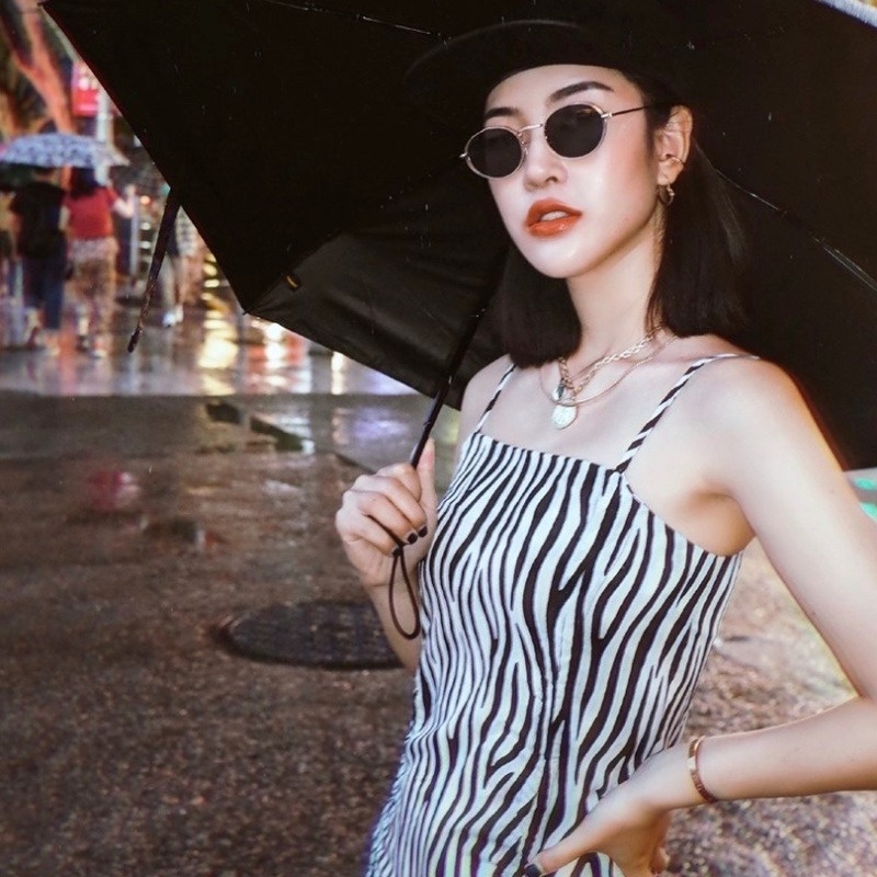 (KIQI-FASHION) COD Kính Mát Gọng Tròn Kim Loại Chống Tia Uv400 Thời Trang