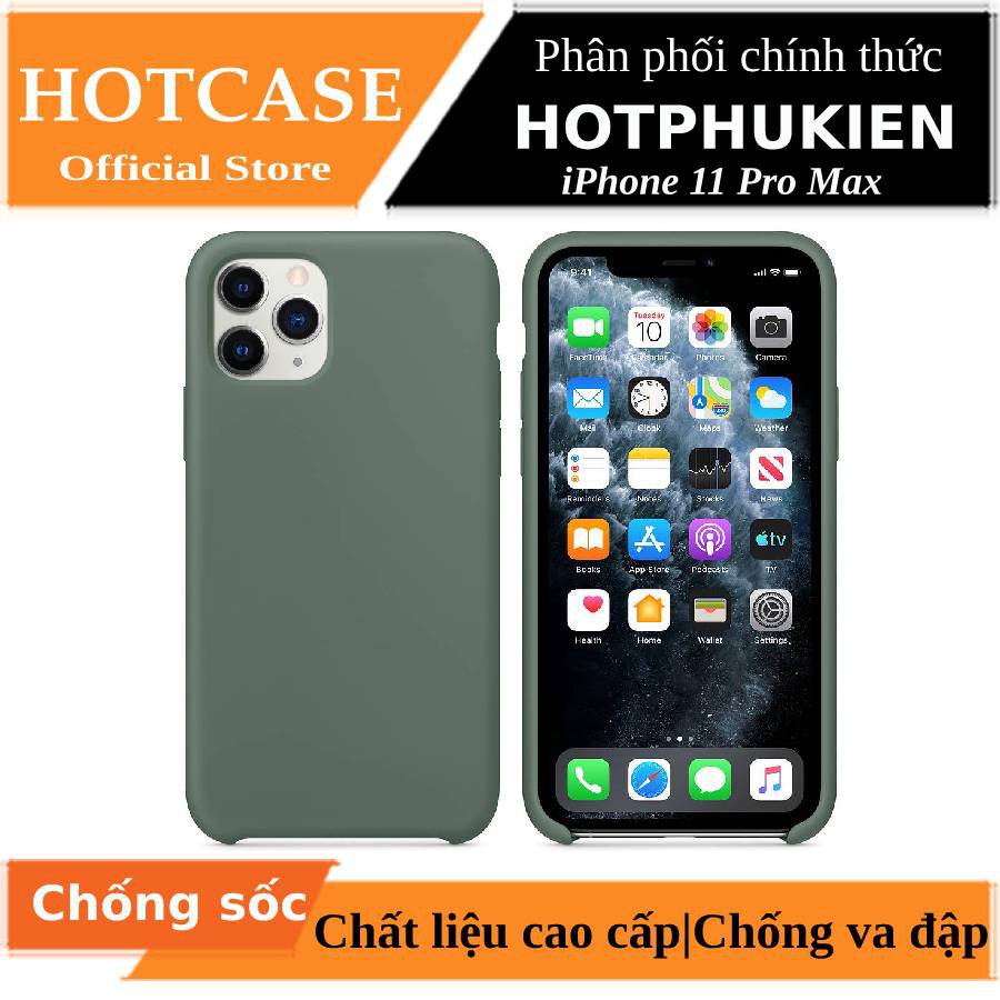 Ốp lưng chống sốc silicon case cho iPhone 11 Pro Max hiệu HOTCASE (siêu mềm mịn, chống va đập, chống trầy) - Hàng chãng