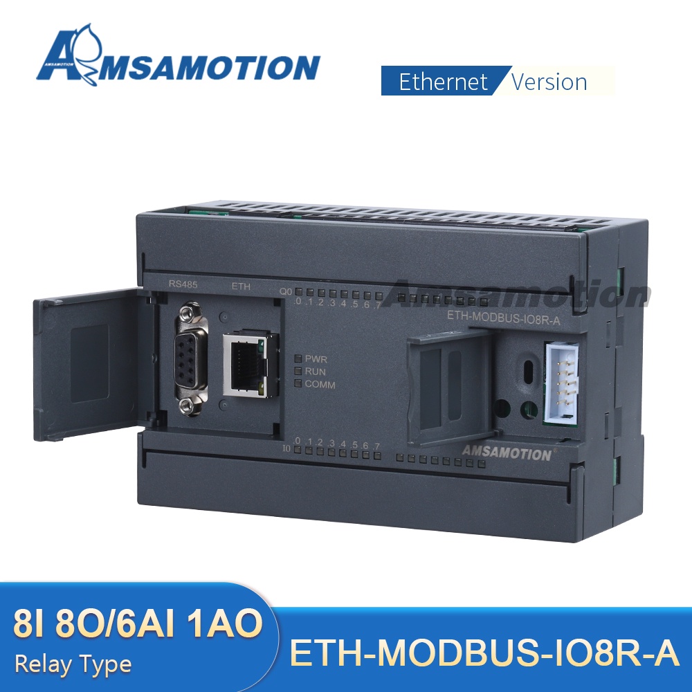 SZ ETH-Modbus-IO8R-A RTU Mô-đun Ethernet Rơle 8 chiều 8I-8O 6AI-1AO Đầu ra đầu vào tương tự 485 Bảng