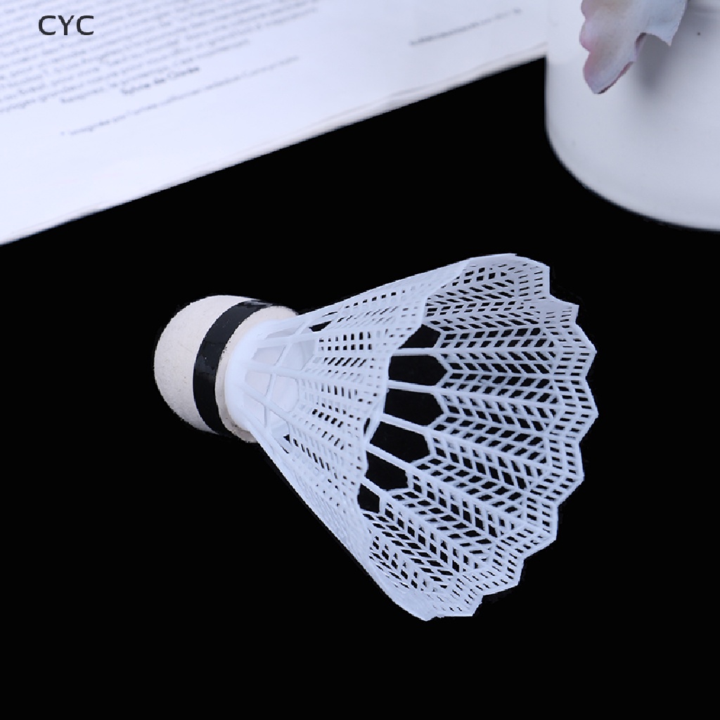 CYC 12 Pcs White Plastic Badminton Ball Shuttlecocks Sport Training Sport CY