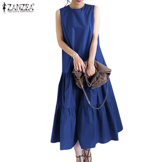 Đầm dài ZANZEA không tay thời trang cho nữ