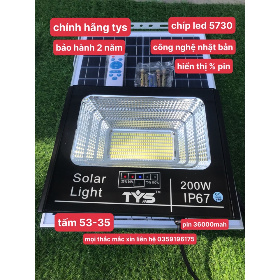 Đèn năng lượng mặt trời chính hãng TYS 600w 500w 400w 300w 200w 100w pha chống lóa,vỏ nhôm,chống nước, bảo hành 24 tháng