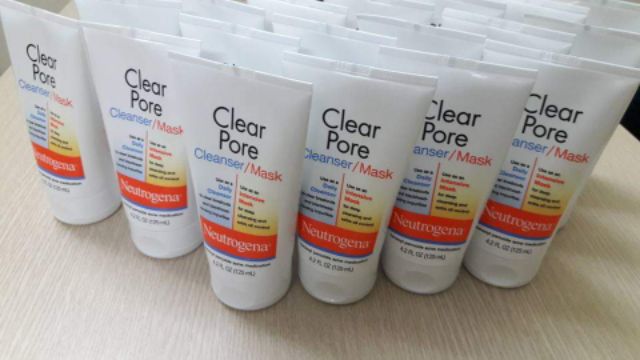 [Bill Mỹ] Sữa rửa mặt kiêm mặt nạ Neutrogena Clear Pore Cleanser/Mask 125ml