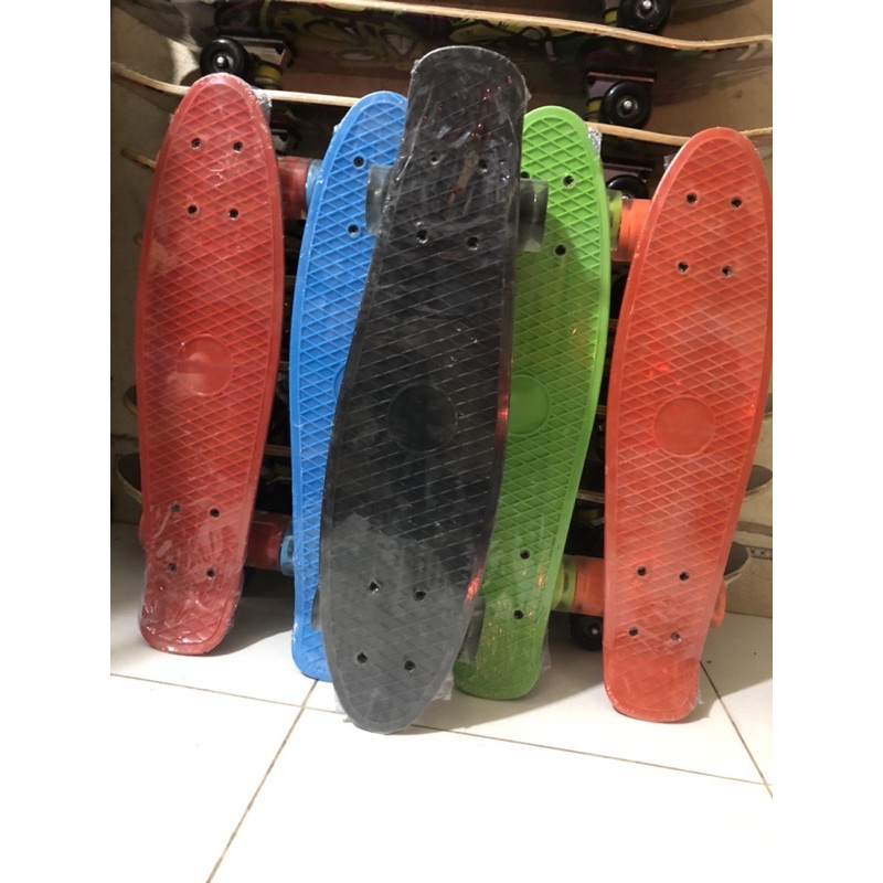 Ván trượt Skateboard Penny nhập khẩu cao cấp Bánh cao su đặc có đèn Led