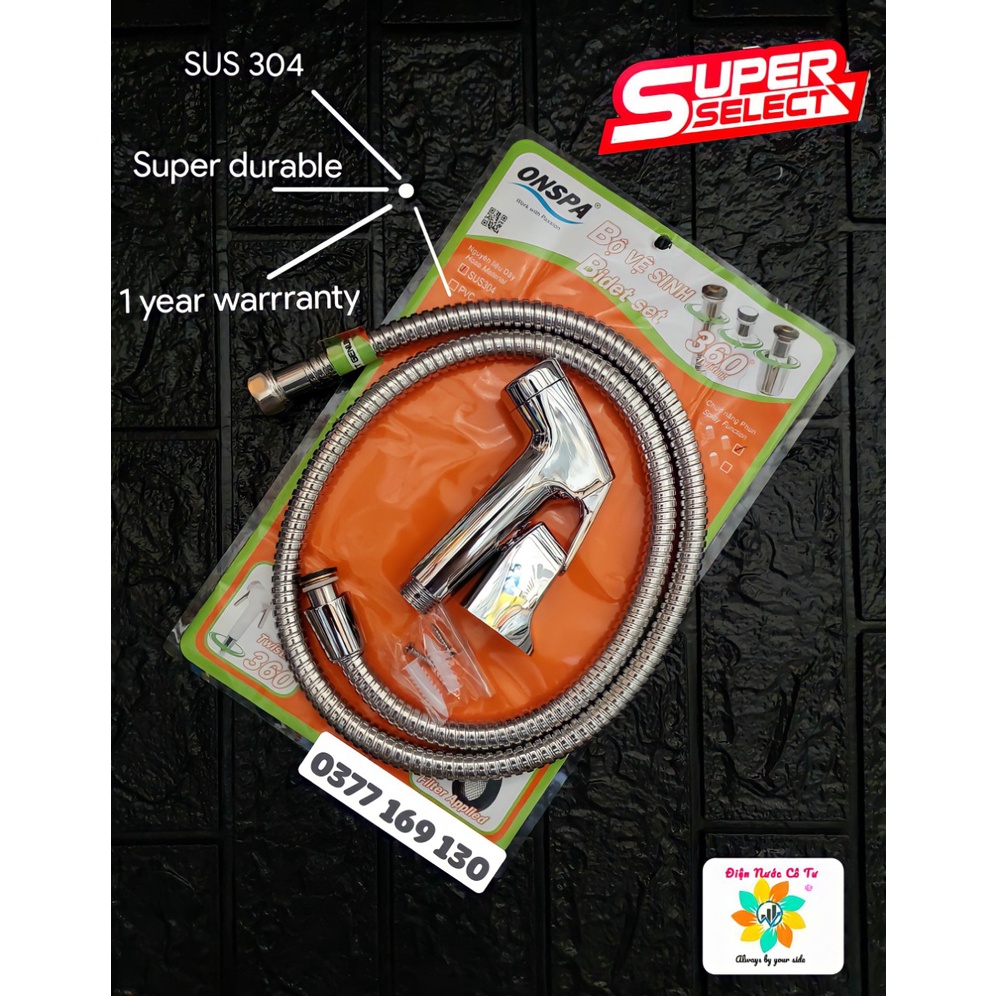 Bộ xịt vệ sinh toilet cao cấp SUS304