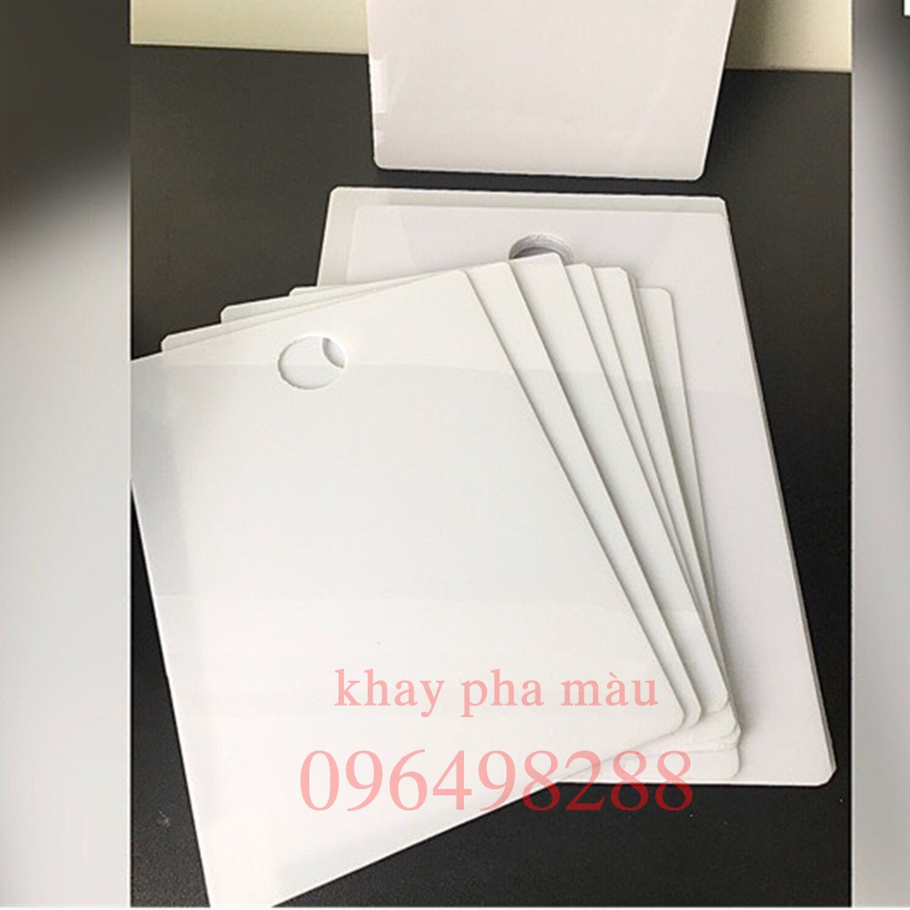 Khay nhựa🌈Palette pha màu chuyên dùng cho màu bột, acrylic, sơn dầu...️ nhiều kích cỡ