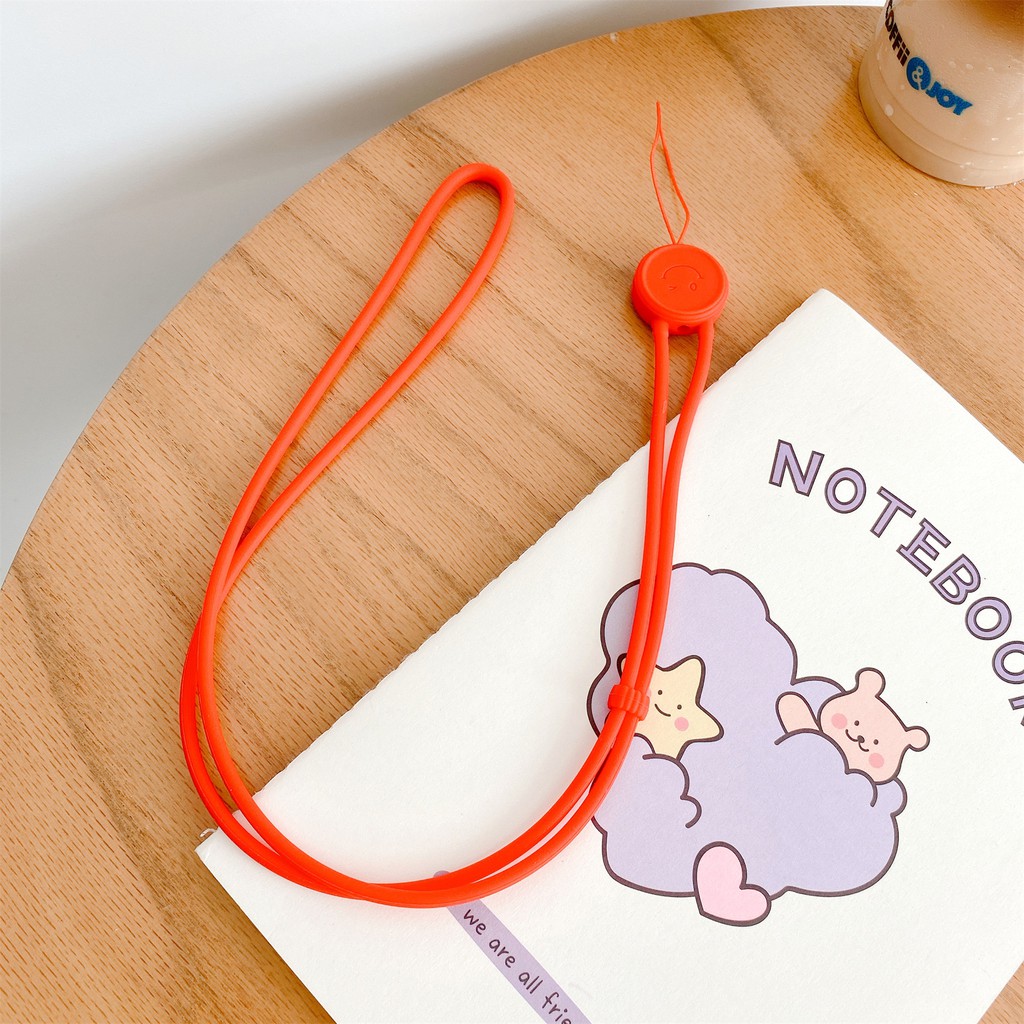 Out Sport Neck Strap silicone Smiley Face Laces For Exercise Buckle ID Card holder DIY Phone Strap Adjustable Lace