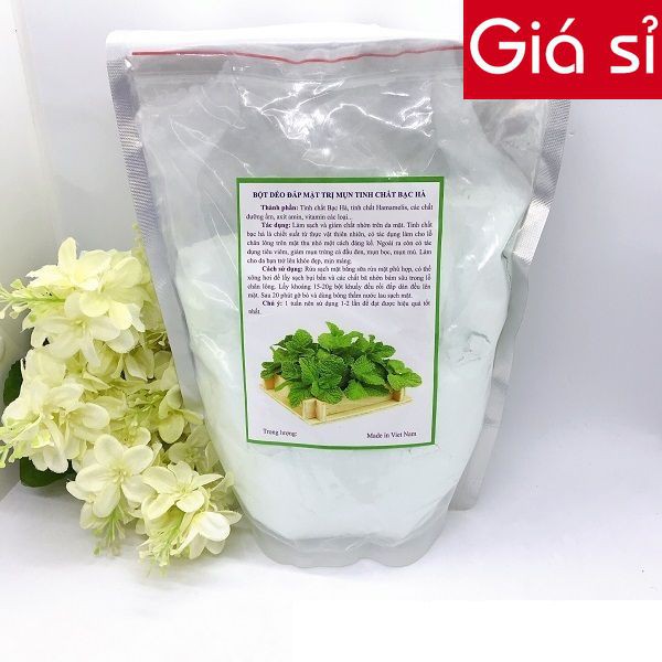 BỘT DẺO ĐẮP MẶT SPA BẠC HÀ TRẮNG DA 1KG