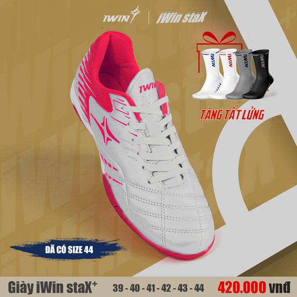 Giày giày đá sân cỏ nhân tạo IWIN STAX + 204 TF -  đế cao su 2 lớp,giày nhẹ và đẹp - hàng phân phối chính hãng