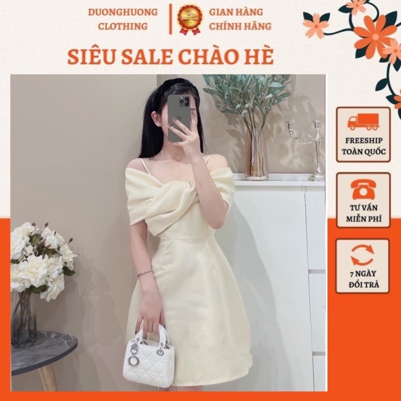 VÁY NỮ TRỄ VAI, ĐẦM DÁNG ÔM KIỂU A CÚP NGỰC TAY NGẮN HÀNG THIẾT KẾ