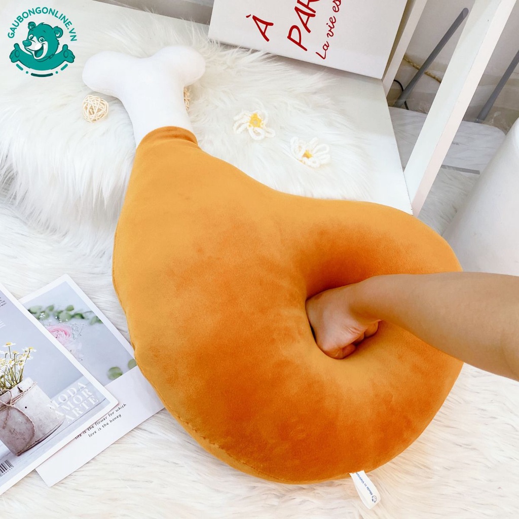 Gấu Bông Đùi Gà Nâu Dễ Thương, Chất Lượng Bông Cao Cấp - Gấu Bông Online