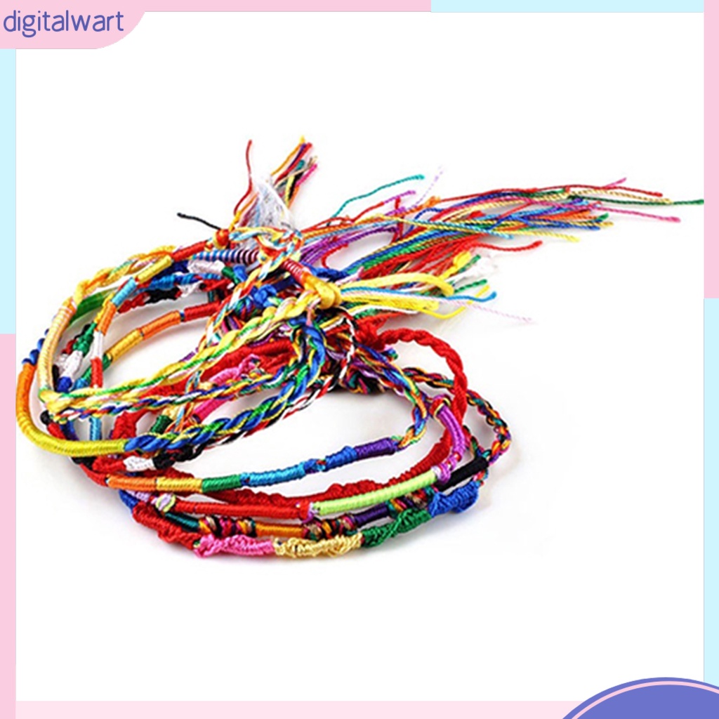 Set 20 Vòng Tay Bện Dây Nhiều Màu Sắc Thời Trang