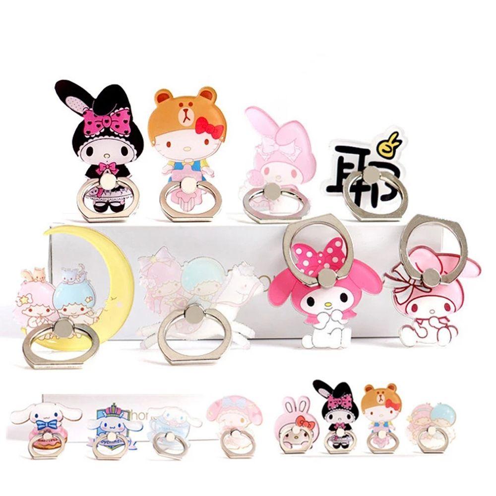 Glenes Nhẫn Đỡ Điện Thoại Bằng Acrylic Hình Melody Twins / Ngôi Sao Có Thể Gập Lại Chống Rơi