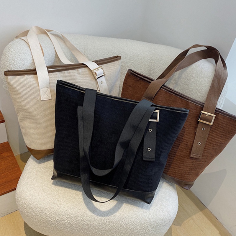 Túi xách canvas khâu đơn giản sức chứa lớn