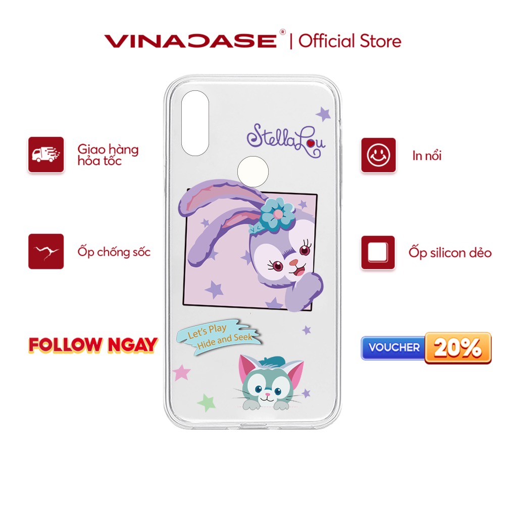 Ốp lưng Vina Case Vsmart Joy 3/Joy 4/Bee 3/Star 3/Aris/....dẻo �trong in hình Gấu Duffy