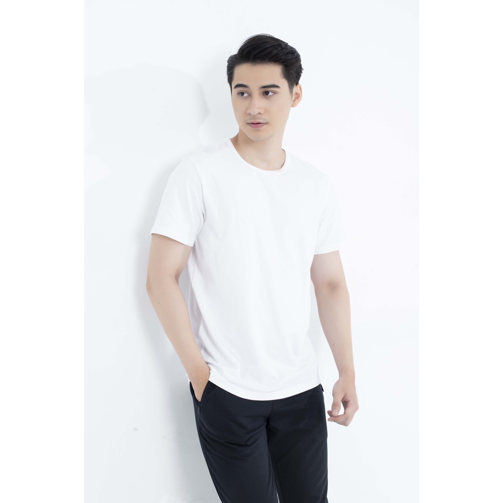 Áo thun trắng mặc lót trong Aristino kiểu dáng basic chất liệu cotton mềm mại thấm hút mồ hôi vượt trội - IC22
