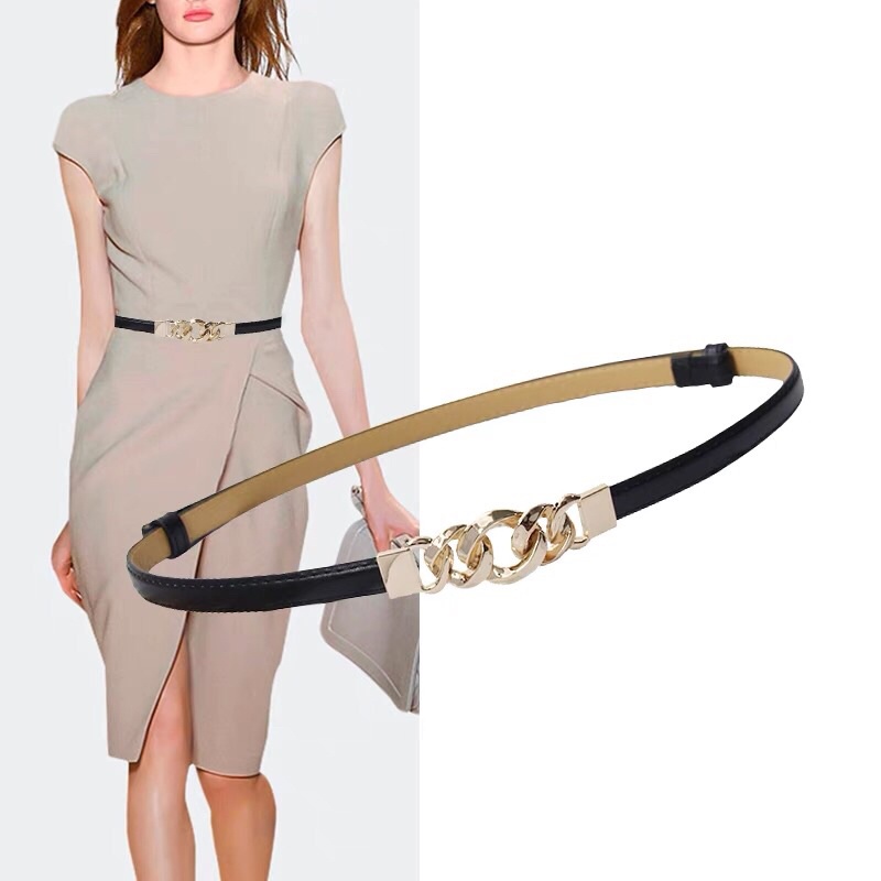 Đai váy xích mặt phối Da 1.6cm ĐV023 Sim sim shop eo 48-88cm - thắt lưng áo vest phối xích