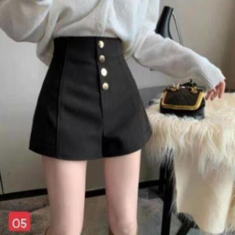 Quần short đùi nữ lưng cao vải tuyết mưa (vải quần tây)