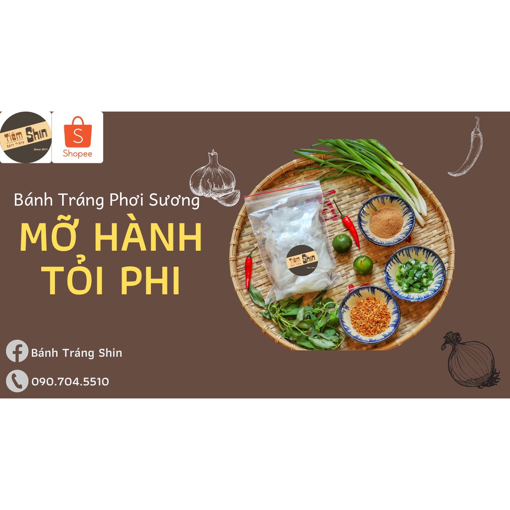 Bánh Tráng Phơi Sương Muối Mỡ Hành Tỏi Hành Phi Tắc túi Zip M | BigBuy360 - bigbuy360.vn