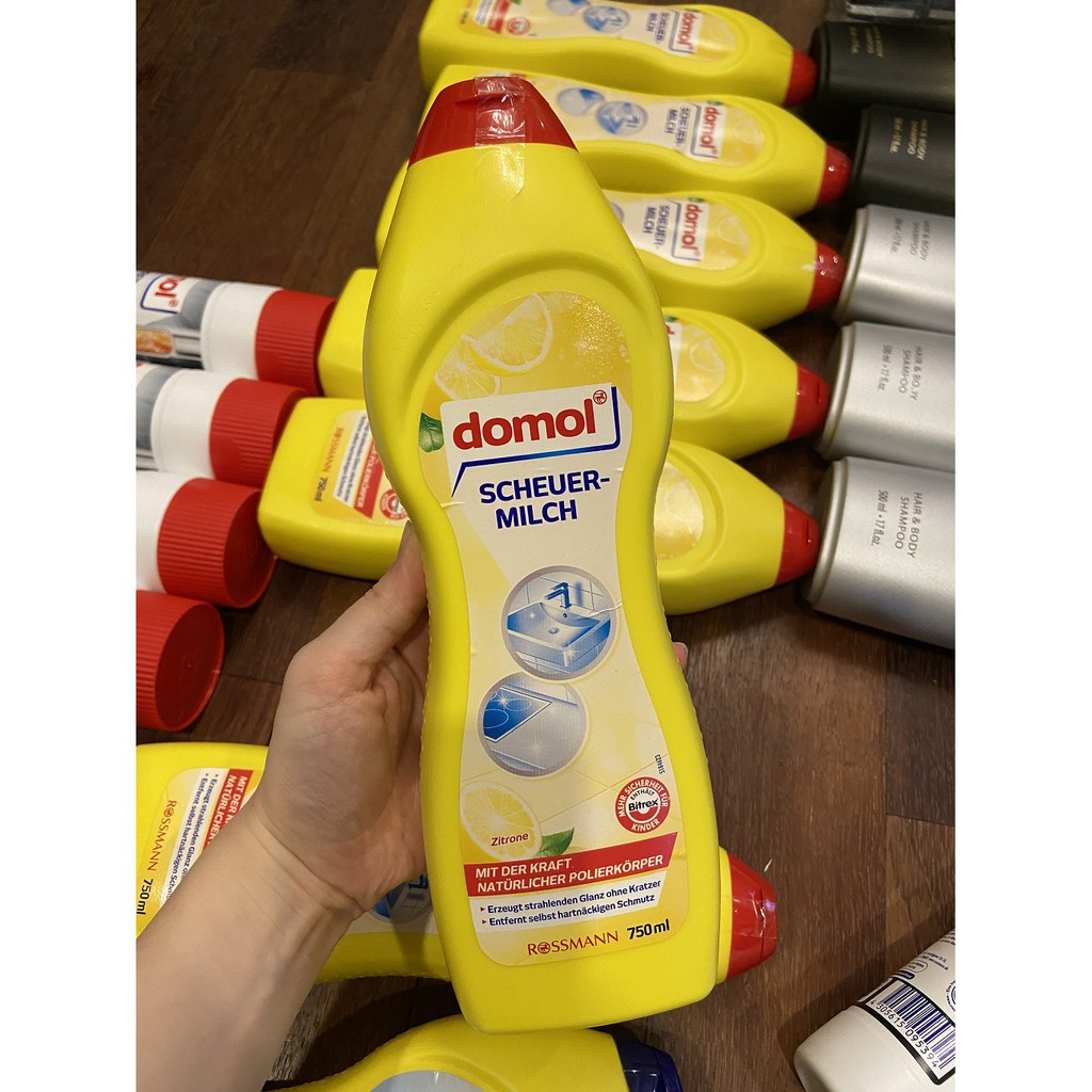 Dung dịch đánh bóng INOX , Thép không gỉ sáng bóng, Không mùi hóa chất - Denkmit, Domol chai 750ml