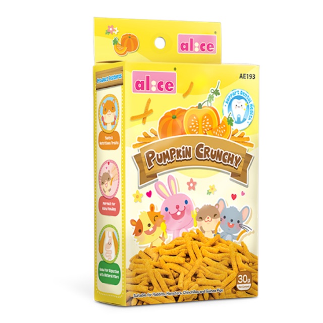 Snack bí đỏ/ Snack cà rốt cho hamster. Bí ngô sấy giòn/ Cà rốt que giòn alice. Thức ăn cho thỏ, bọ, hamster, chinchillas