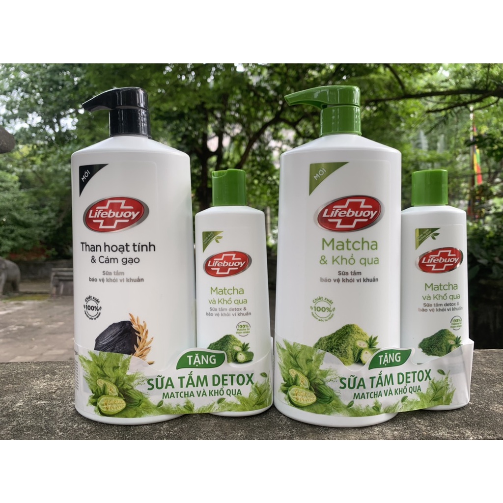 SỮA TẮM LIFEBUOY DETOX VÀ BẢO VỆ KHỎI VI KHUẨN 850g có quà tặng