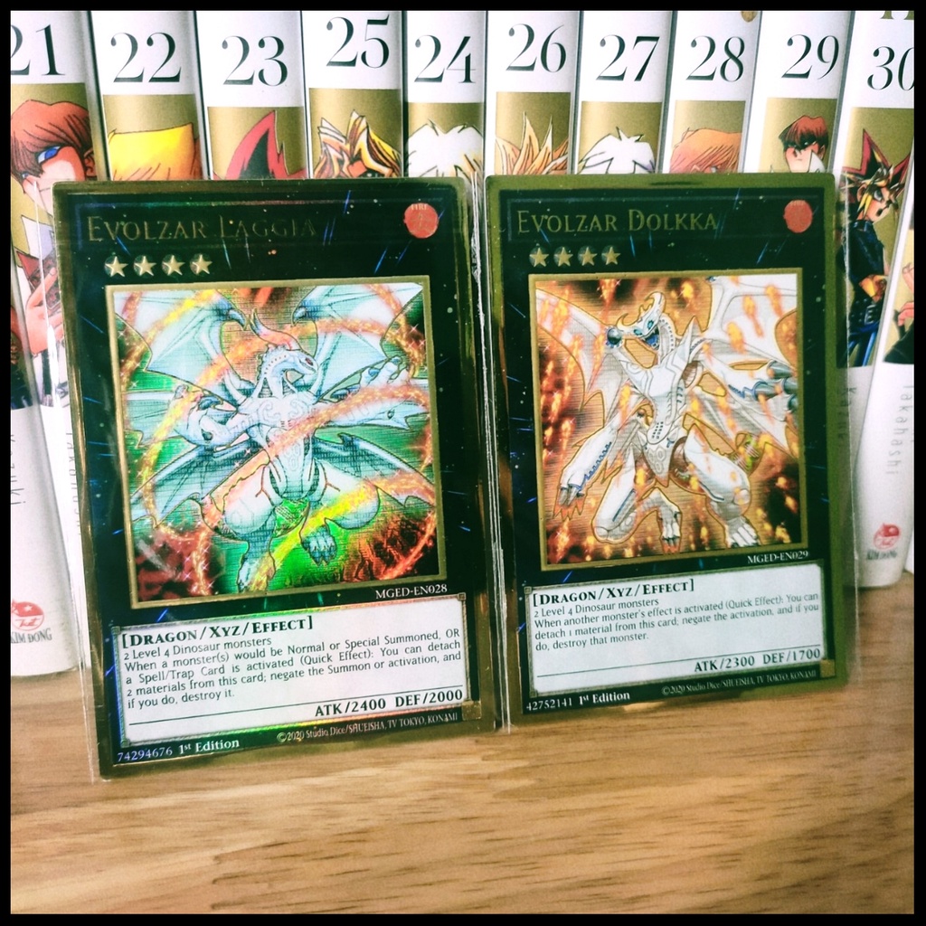 Thẻ bài yugioh chính hãng Set 2 lá Evolzar – Premium Gold Rare