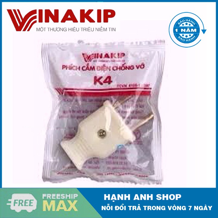 Phích cắm điện Vinakip (10A/250V - K4)