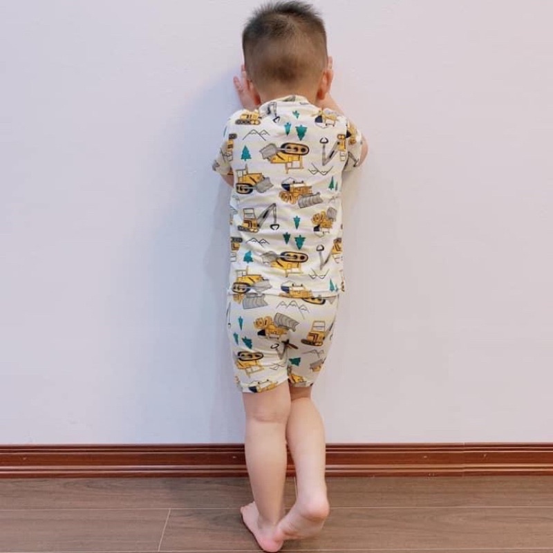 Bộ thun cotton hè cho bé trai 6-15kg