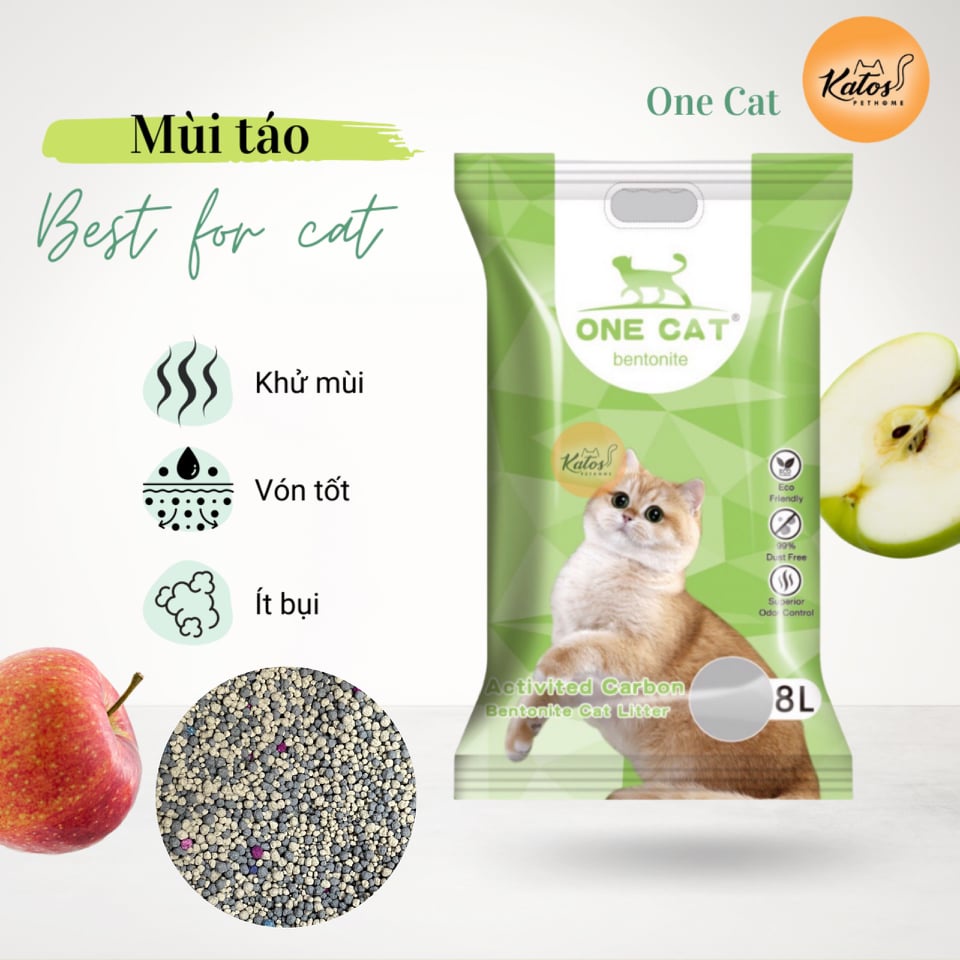 [PHÂN PHỐI] - Cát vệ sinh mèo One Cat Litter 8L/ 4kg - mix than hoạt tính