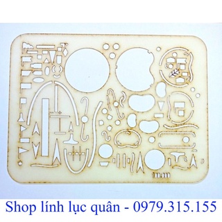 Thước chỉ huy tham mưu mẫu 1 (24x32cm)