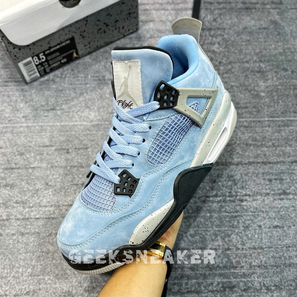 [GeekSneaker] Giày Sneaker Cổ Cao Bóng rổ - Jordan 4 Retro University Blue