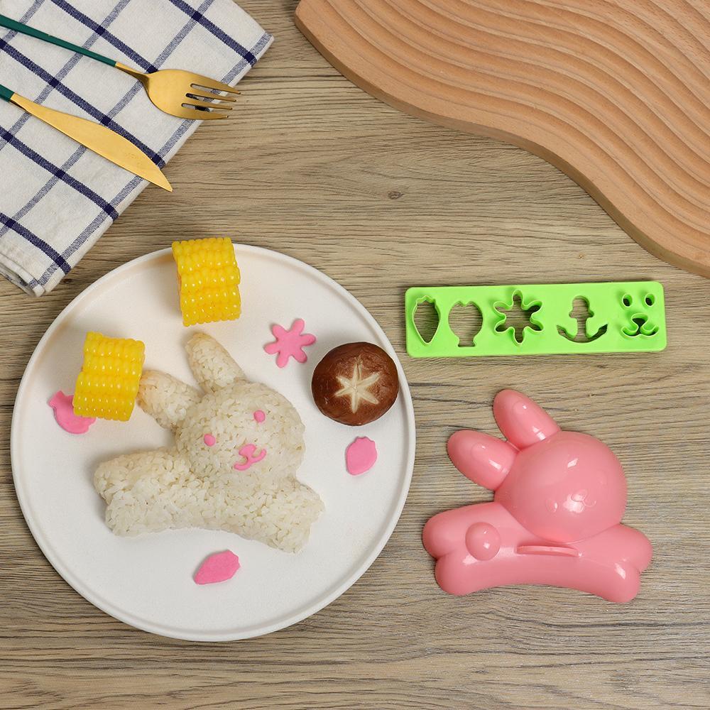 JANE Set 4 Khuôn Làm Cơm Nắm Chống Dính Hình Hoạt Hình Dễ Thương