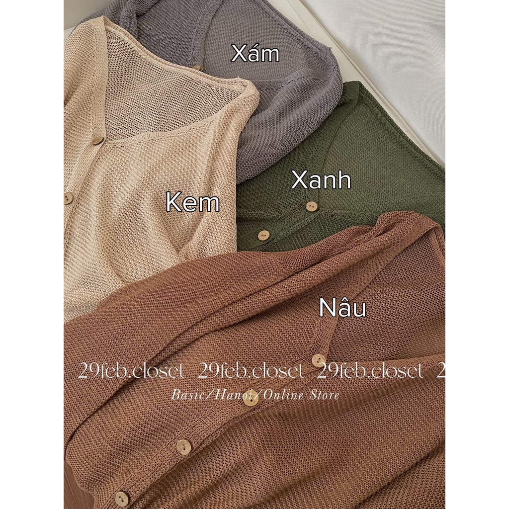 [Ảnh thật/Video] Áo khoác cardigan len móc dài tay - 29feb.closet - A92