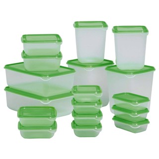 Bộ 17 hộp ikea cất đồ ăn tủ lạnh tiện dụng đủ kích cỡ