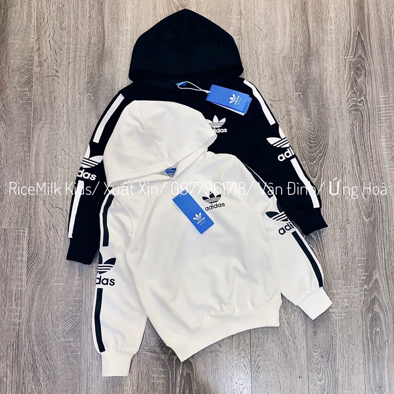 Áo nỉ da cá hoodie das 2 màu đen trắng