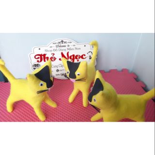 Con mèo bằng nỉ- Đồ dùng mầm non- Đồ chơi vải nỉ
