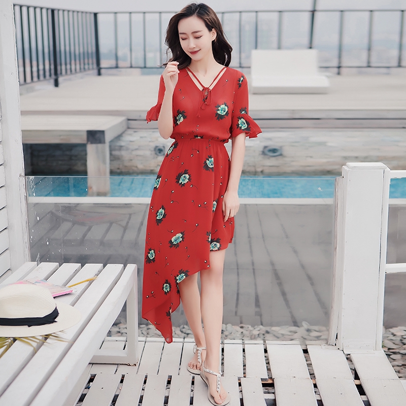 Đầm Chiffon Kiểu Thái Lan Thiết Kế Lệch Tà Cá Tính Cho Nữ | BigBuy360 - bigbuy360.vn