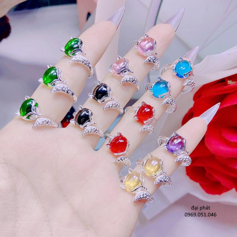 Nhẫn hồ ly tình duyên , may mắn , tài lộc , bạc 925 sáng , nhẫn dày dặn - đại phát