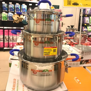 Bộ nồi inox 5 đáy elmic 5961