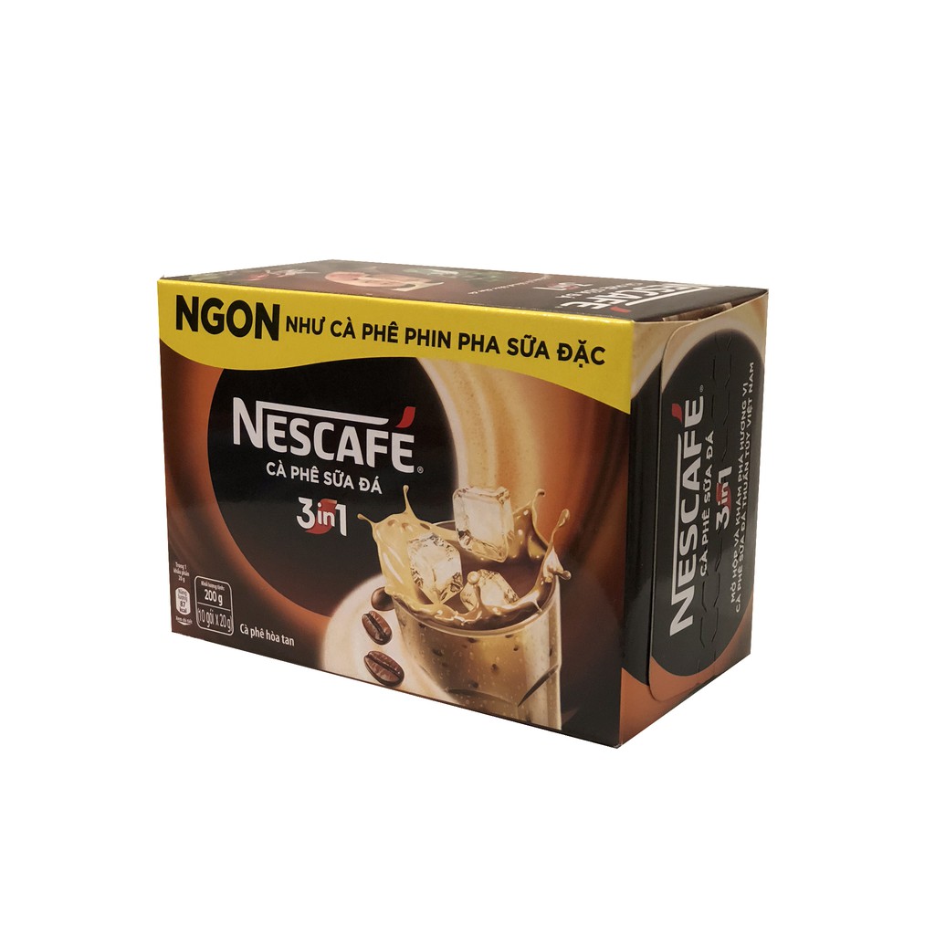 Nescafe Cà phê sữa đá Combo 3 hộp x 10 gói  x 20g ( Mẫu mới) | BigBuy360 - bigbuy360.vn