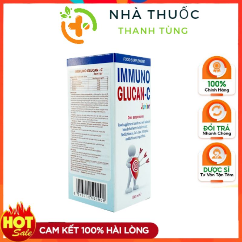 IMMUNO GLUCAN-C - Tăng cường đề kháng miễn dịch cho bé chai 100ml
