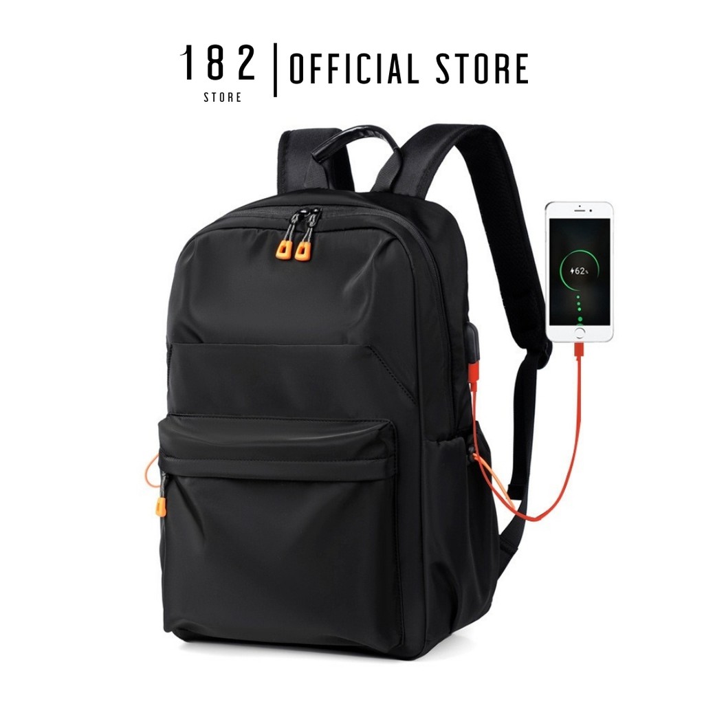 Balo Nam Chống Nước Thời Trang Có Cổng Usb, Balo Đựng Laptop 15,6 Inch Phù Hợp Hssv - The Black Box