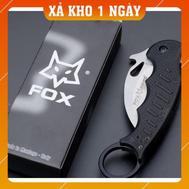 Dao Phượt Gấp karambit Fox Trắng Cắt Gọt Hoa Quả