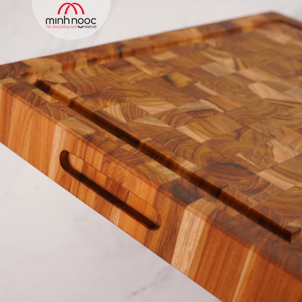 [Chính hãng] Thớt gỗ Teak Chef Studio hình chữ nhật 28x40x3,5 cm - MSP10231. Dùng cắt, thái, khay trưng bày thực phẩm.