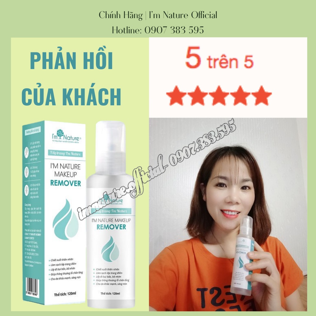 Nước Tẩy Trang I'm Nature Makeup Remover 120ml