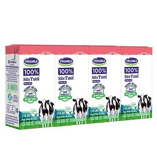(CENS) vỉ Sữa Tươi Vinamilk 100% 110ml