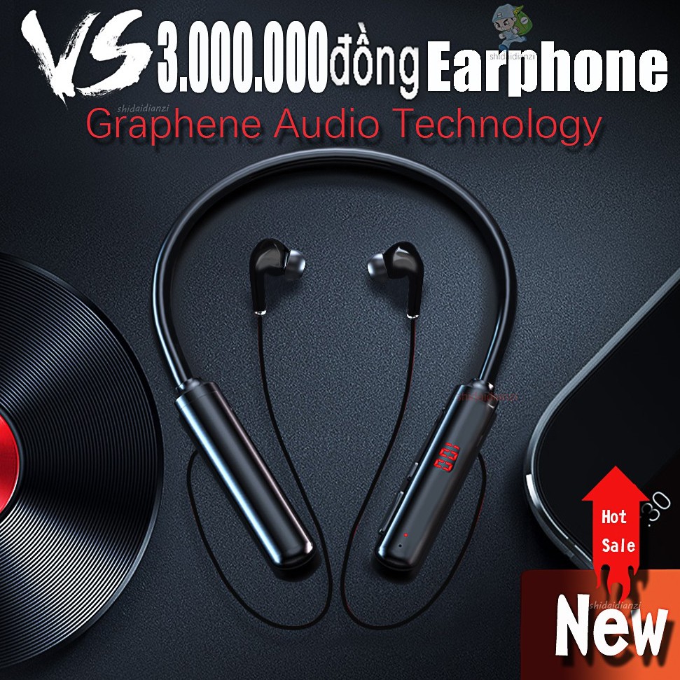 Tai Nghe Bluetooth Không Dây Âm Thanh Vòm 60 Giờ Hỗ Trợ Thẻ Nhớ TF